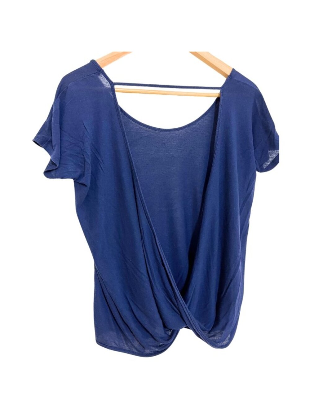 Victoria's Secret Navy Blue Semi-Sheer Open Twist-Back Tee – S